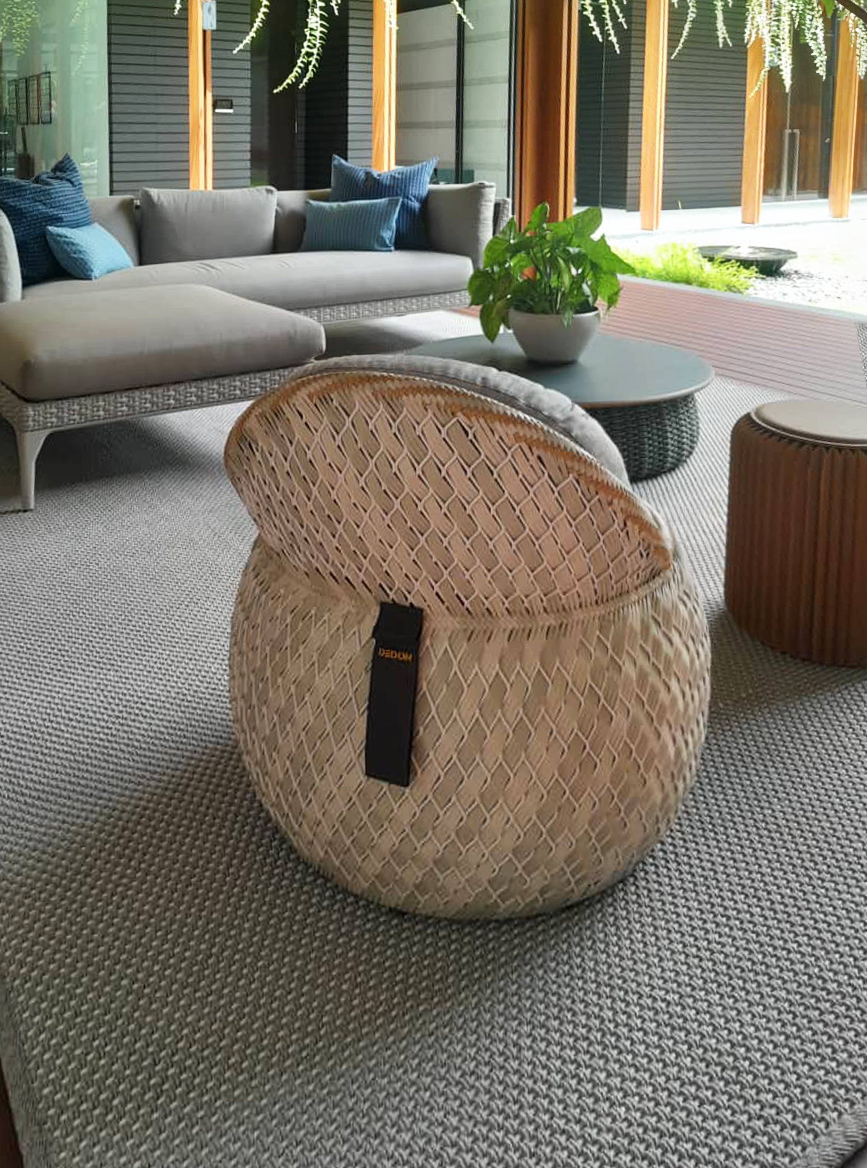 Load image into Gallery viewer, Grey Cabana Panama Weave Indoor/ Outdoor Washable Rug