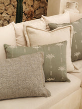 Load image into Gallery viewer, Cushions Velvet Boucle Cushion Cover - White Square - With linen trim