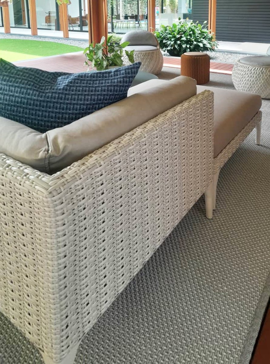 Load image into Gallery viewer, Grey Cabana Panama Weave Indoor/ Outdoor Washable Rug - 300 x 400 cm