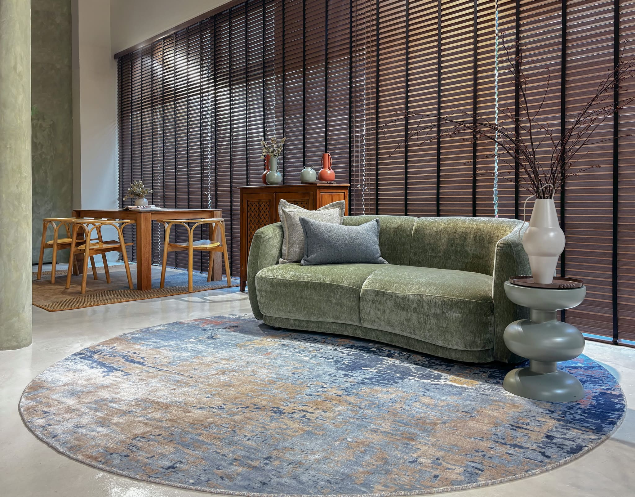 将图片加载到图库查看器，Rugs Abstract Brighton Round Rug - 200 cm round