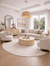 Load image into Gallery viewer, Rugs Alchemy Oat White Round Rug - 200 cm diameter