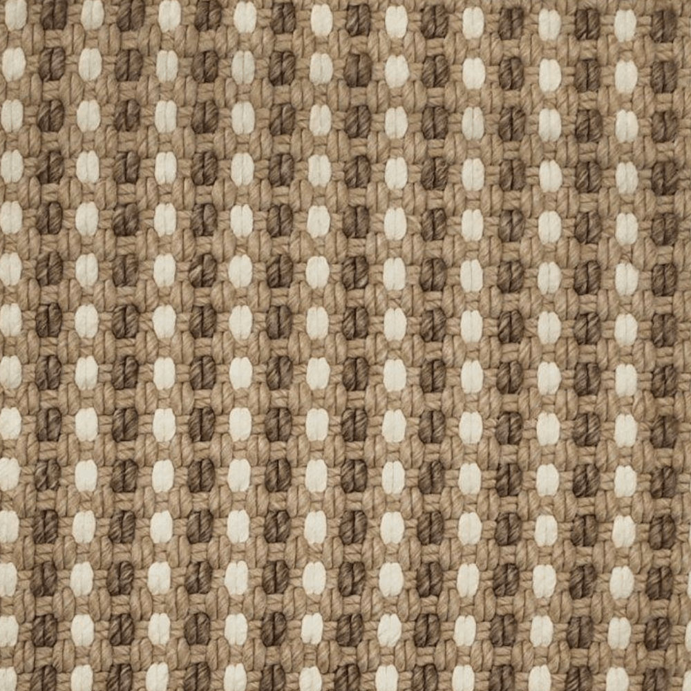 Rugs Cabana Basket Weave Tricolor Indoor/ Outdoor Washable Rug - Beige Cream & White