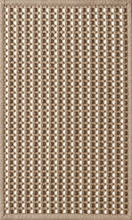 画像をギャラリービューアに読み込む, Rugs Cabana Basket Weave Tricolor Indoor/ Outdoor Washable Rug - Beige Cream &amp; White