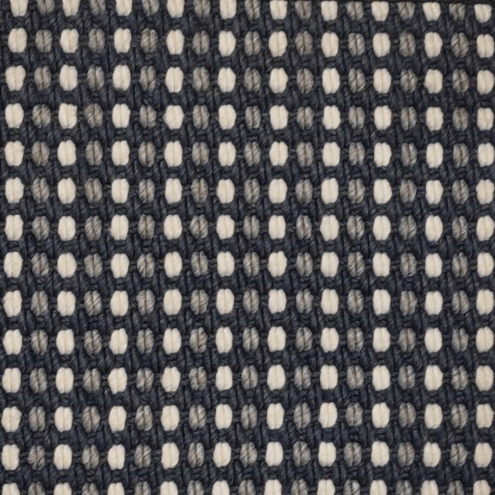 Load image into Gallery viewer, Rugs Cabana Basket Weave Tricolor Indoor/ Outdoor Washable Rug - Navy Grey &amp; White
