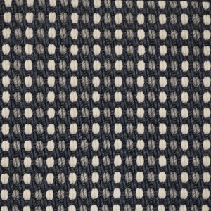Rugs Cabana Basket Weave Tricolor Indoor/ Outdoor Washable Rug - Navy Grey & White