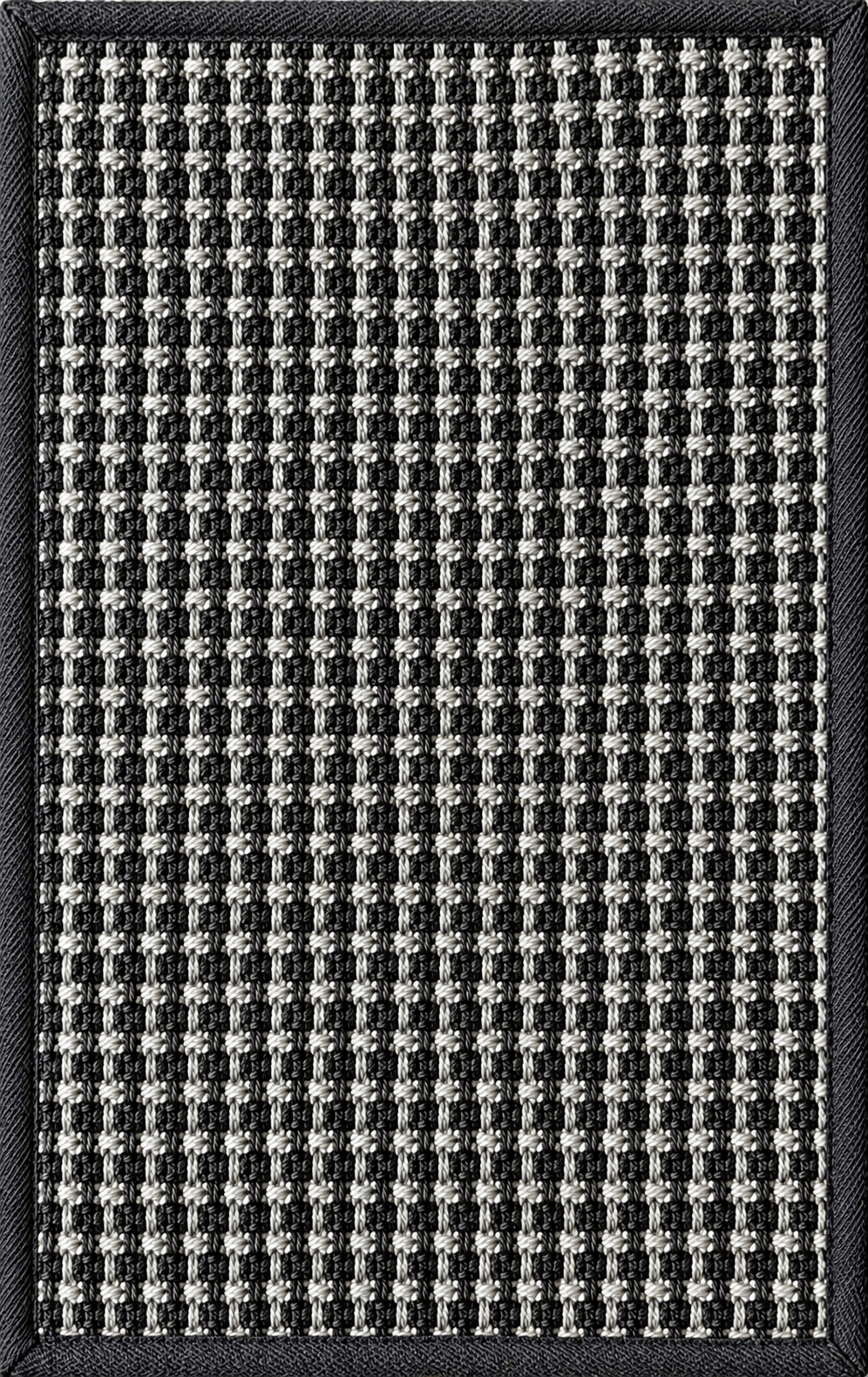 Load image into Gallery viewer, Rugs Cabana Panama Weave Indoor/ Outdoor Washable Rug - Black + Grey