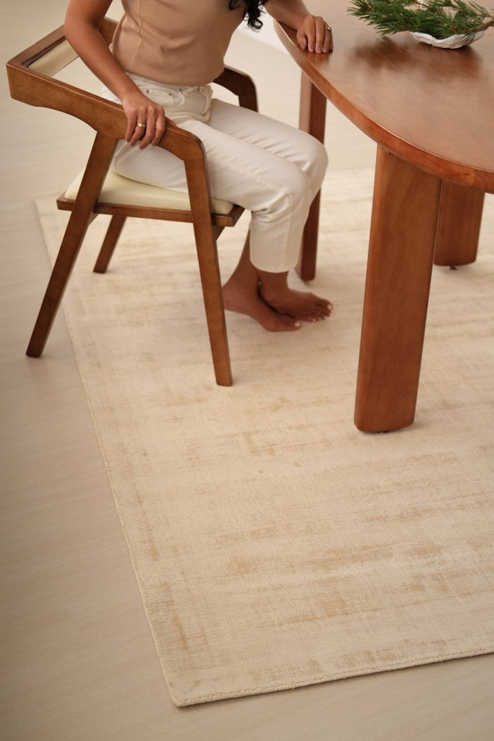 Rugs Lithe Beige Recycled PET Rug - 60 x 90 cm