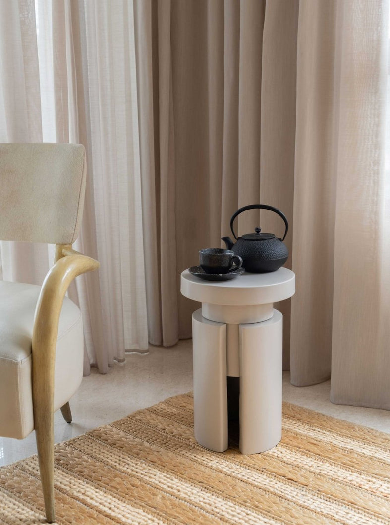 Tables Doric Side Table - Bone White - White
