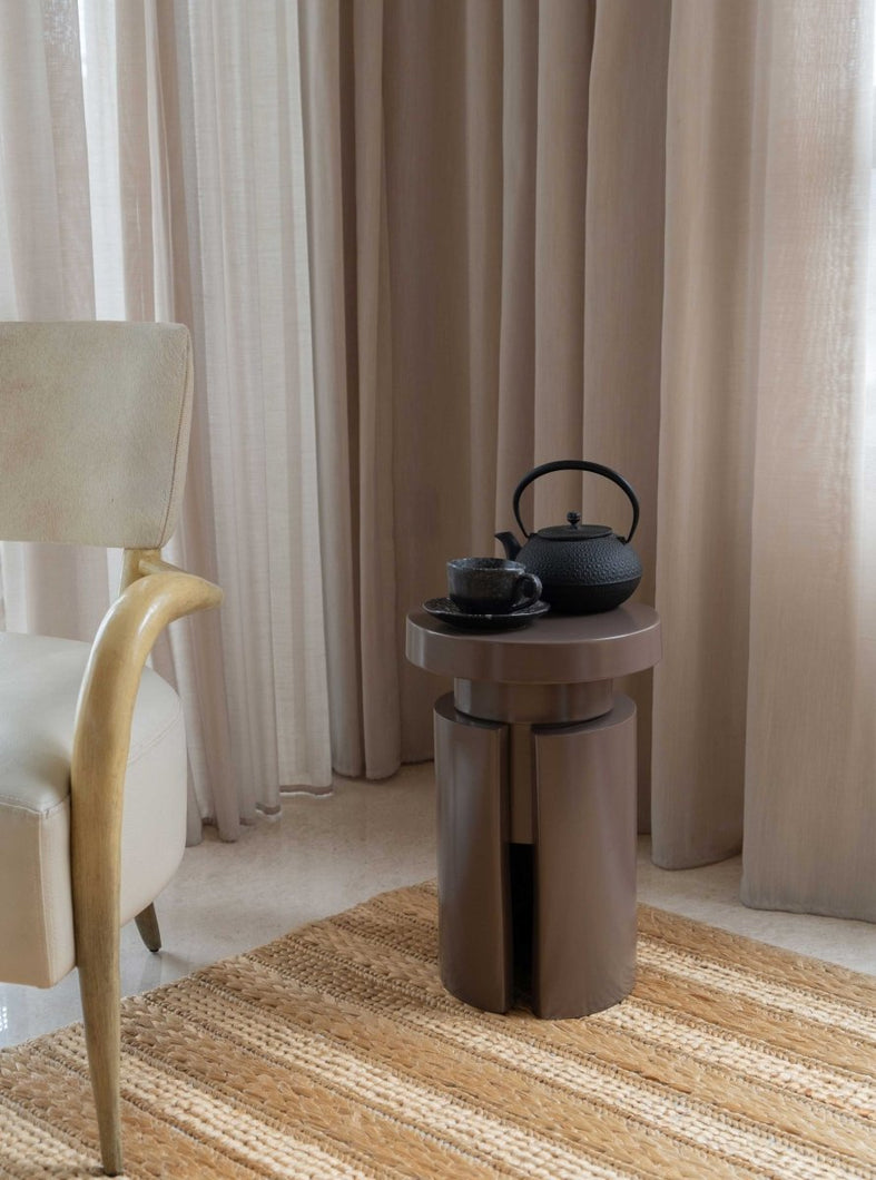 Tables Doric Side Table - Mocha Brown - Brown