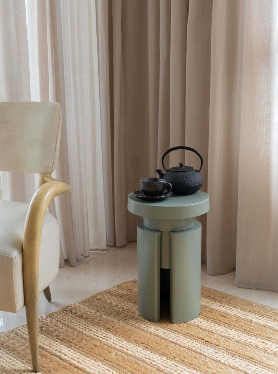 Load image into Gallery viewer, Tables Doric Side Table - Sage Olive Green - Olive Green
