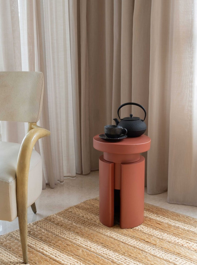 Tables Doric Side Table - Terra Rust Orange - Rust Orange
