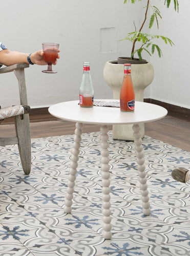Tables Helios Side Table - Bone White - White