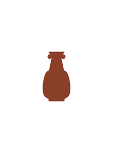 Vases Nargis Short Vase - Terra Rust Orange - Rust Orange