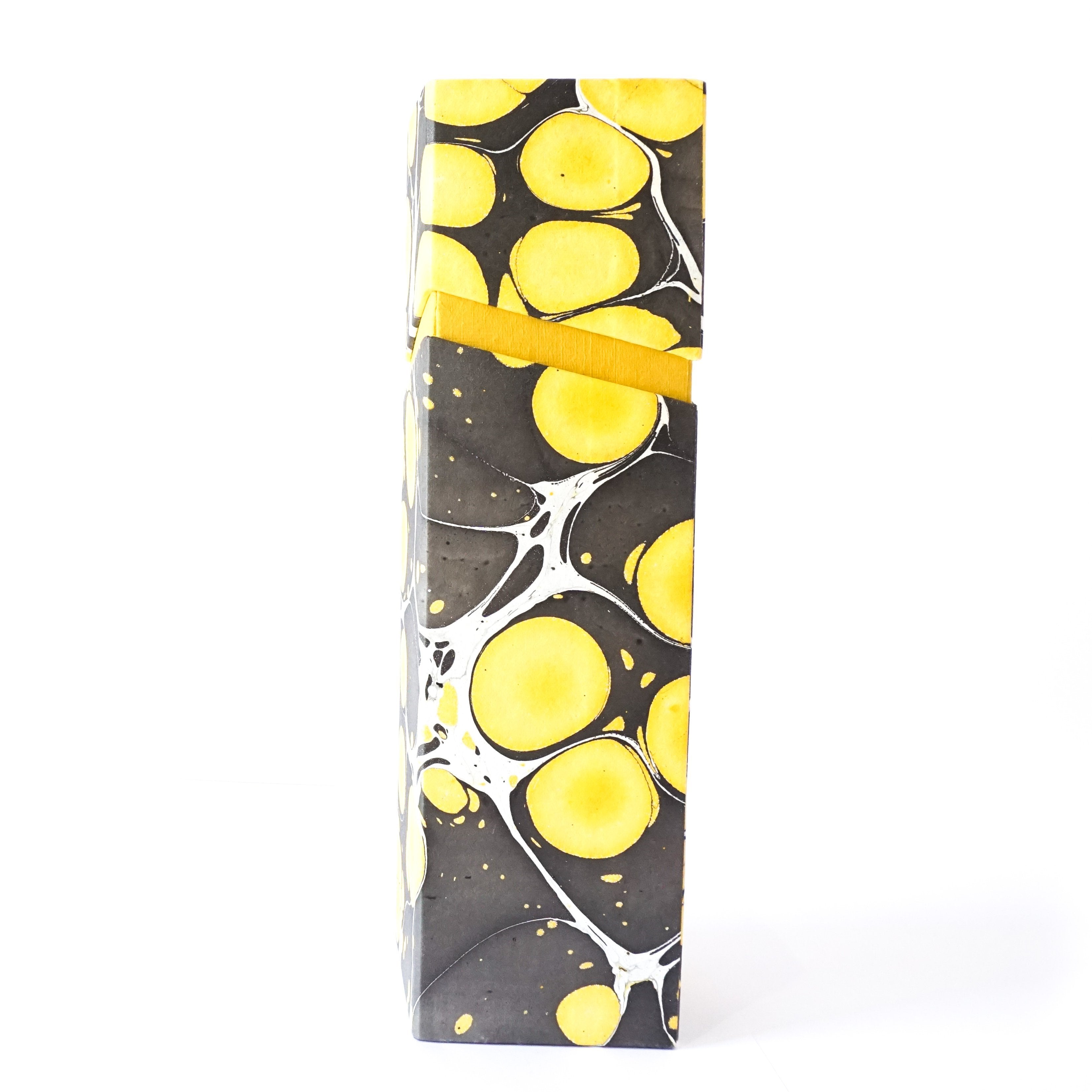Load image into Gallery viewer, Tabletop Decor Rectangular Wine Box Yellow Black -