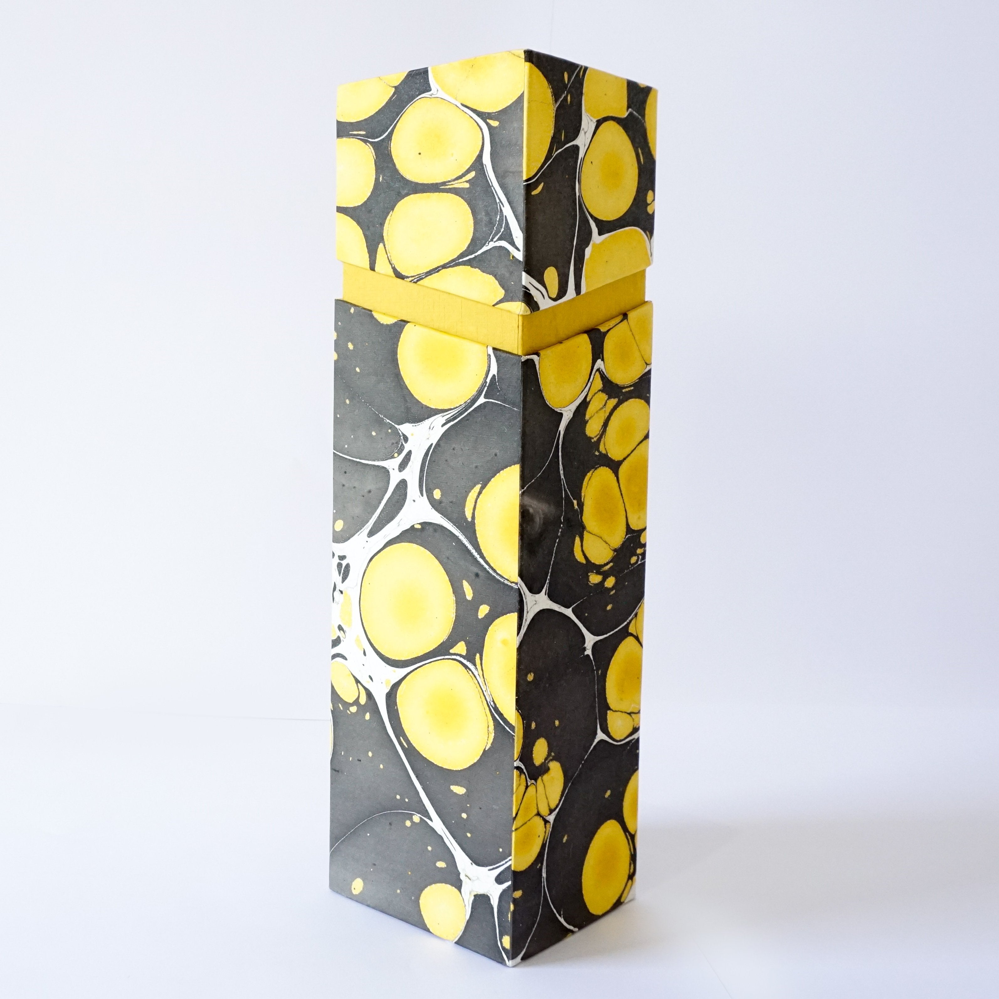 Load image into Gallery viewer, Tabletop Decor Rectangular Wine Box Yellow Black -