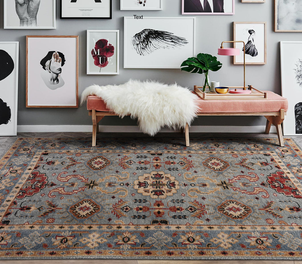 Heather Handknotted Modern Oriental Rug [LARGE SIZES]