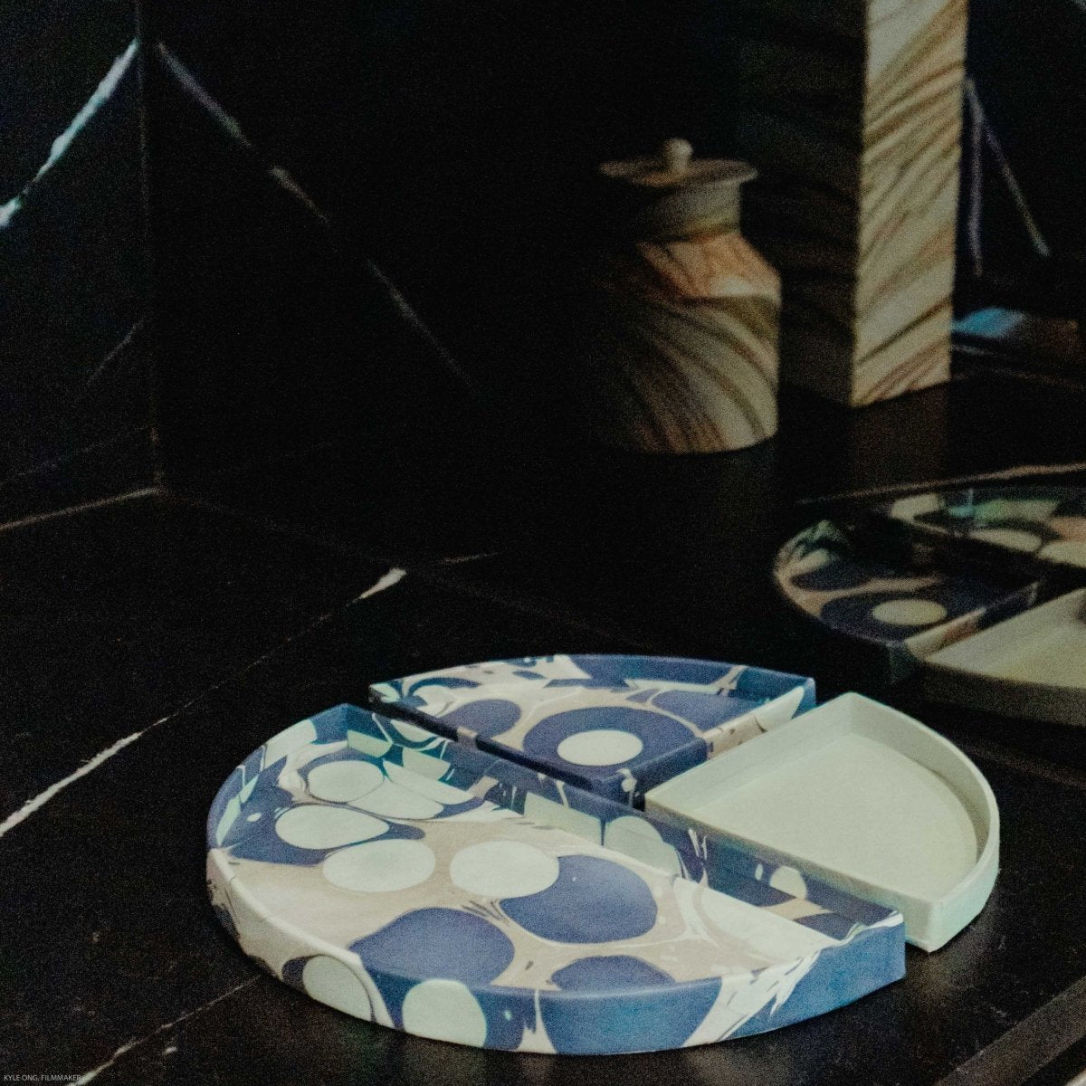 Load image into Gallery viewer, Tabletop Decor Bento Tray Mint Blue -