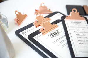 Desk Accessories Black Rose Gold Clipboard - A4 Portrait