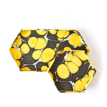 Load image into Gallery viewer, Tabletop Decor Hexagon Tray Yellow Black -