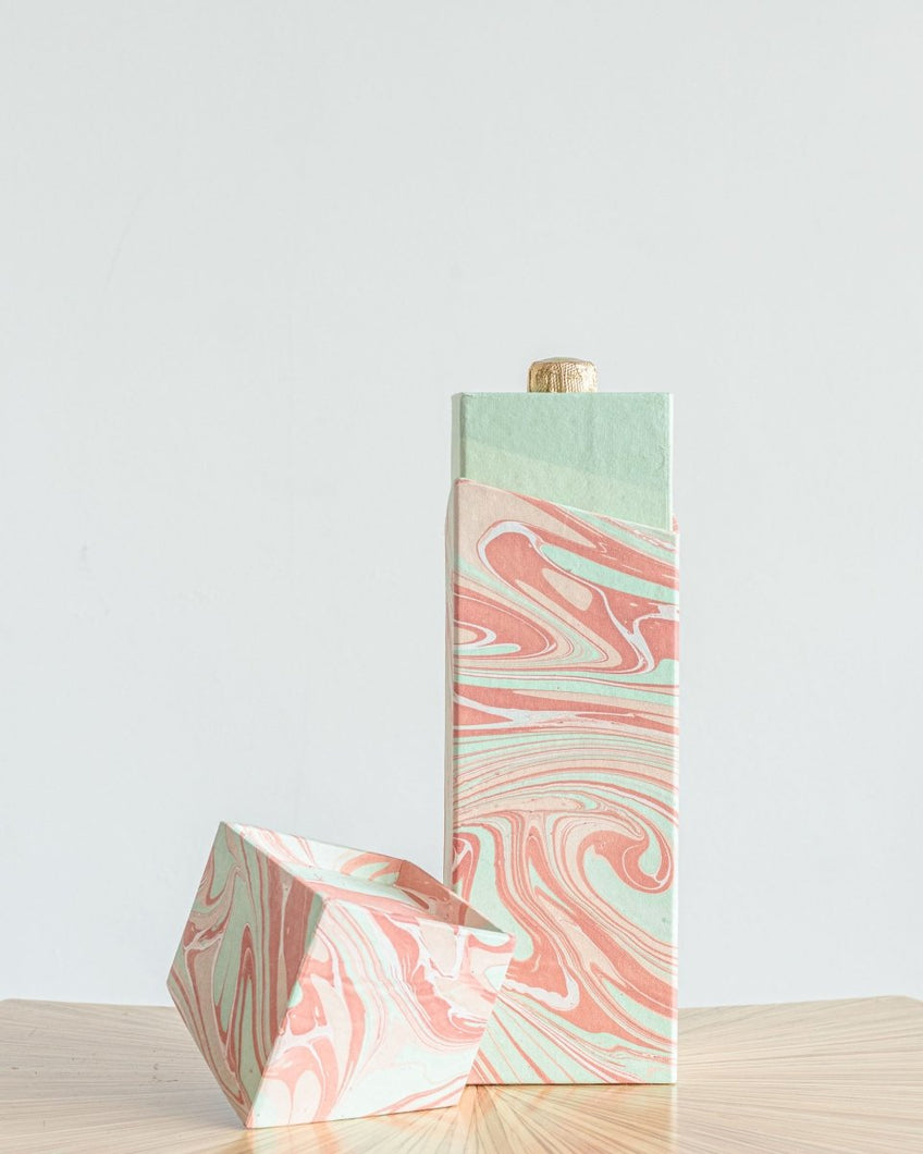 Tabletop Decor Rectangular Wine Box Blush Mint -