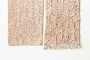 Rugs Dream Beige Rug Bath Mat - With Tassels