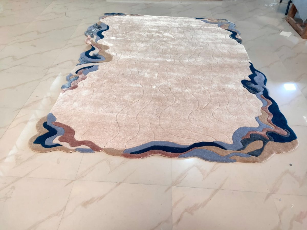 Load image into Gallery viewer, Rugs Flux N°1. Bordered Rug [Custom] - 160 x 230 cm