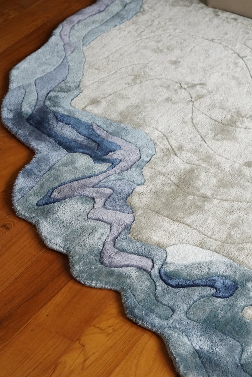 Load image into Gallery viewer, Rugs Flux N°1. Bordered Rug [Custom] - 160 x 230 cm