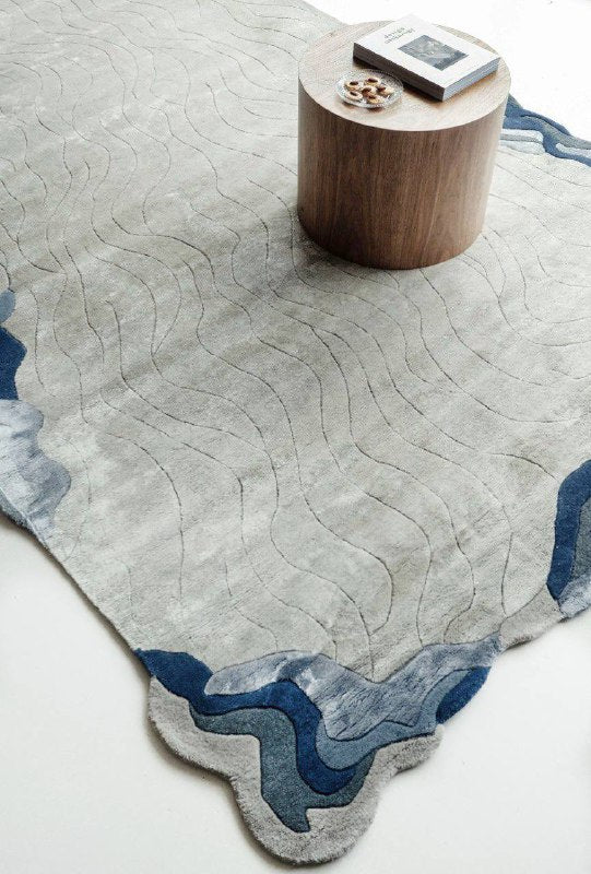 Load image into Gallery viewer, Rugs Flux Sapphire Bordered Rug - 120 x 180 cm