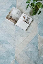 Load image into Gallery viewer, Rugs Geometric Aqua Recycled PET Rug - 120 x 180 cm