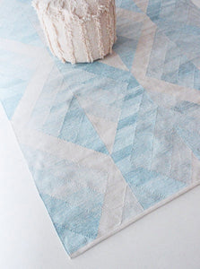 Rugs Geometric Aqua Recycled PET Rug - 120 x 180 cm