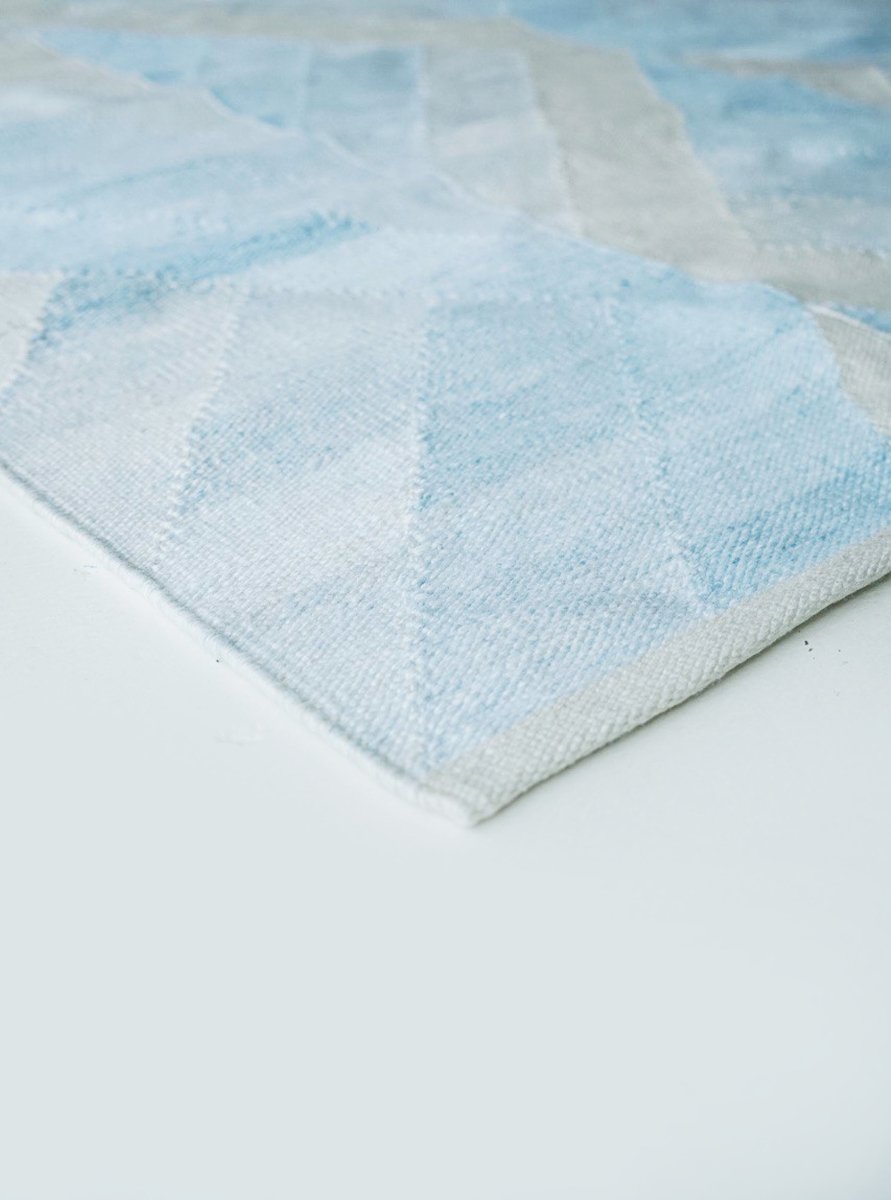 Load image into Gallery viewer, Rugs Geometric Aqua Recycled PET Rug - 120 x 180 cm