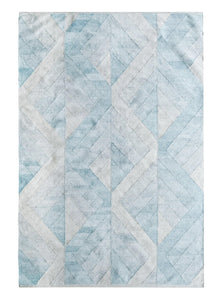 Rugs Geometric Aqua Recycled PET Rug - 120 x 180 cm