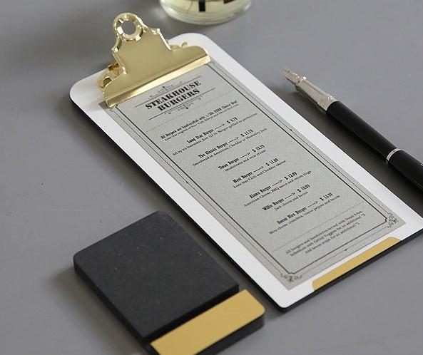 Load image into Gallery viewer, Desk Accessories White Gold Clipboard - A4 Portrait