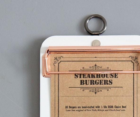 Load image into Gallery viewer, Desk Accessories White Rose Gold Ring Clipboard - A4 Landscape