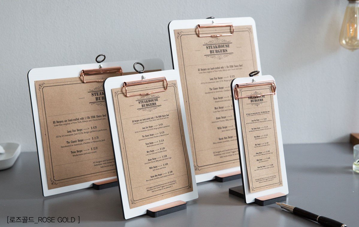 Load image into Gallery viewer, Desk Accessories White Rose Gold Ring Clipboard - A4 Landscape